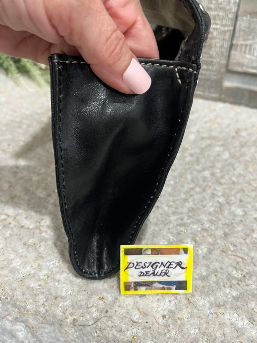 Michael Kors Astor Leather Studded Large Black Clutch EUC! - Picture 6 of 11